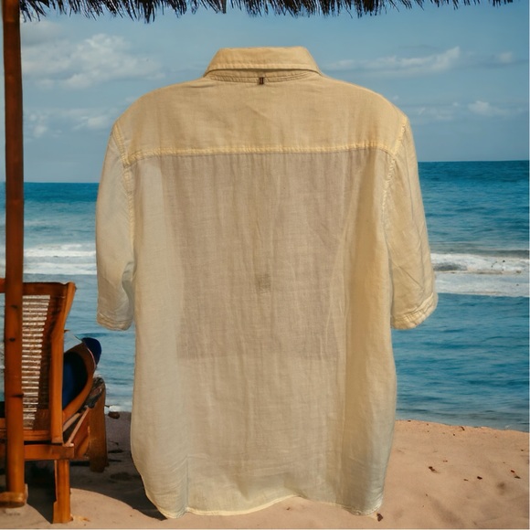 NWT Linen Margaritaville Button Down Short Sleeve Shirt - Picture 2 of 4